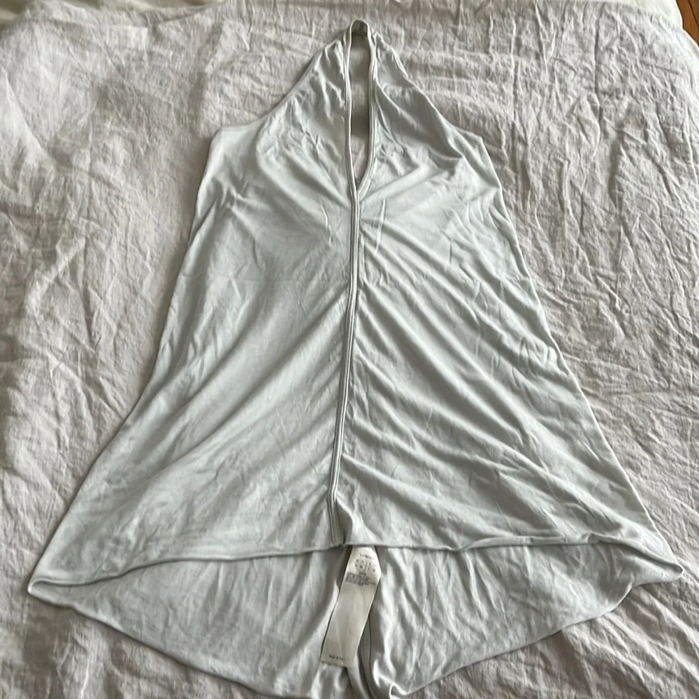 Rick Owens Lilies draped halter tunic in blue grey dinge colorway, US4. - Picture 2 of 7